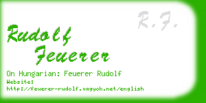 rudolf feuerer business card